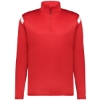Custom Mens On The Rise Quarter-Zip Pullover Red/ White