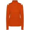 Custom Womens On The Rise Quarter-Zip Pullover Burnt Orange/ White