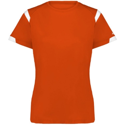 Custom Womens On The Rise T-Shirt Burnt Orange/ White