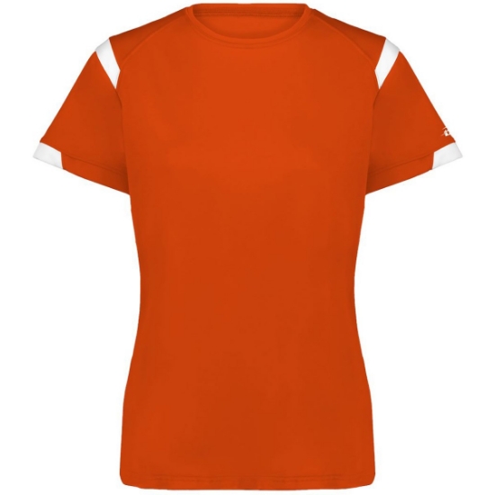 Custom Womens On The Rise T-Shirt Burnt Orange/ White