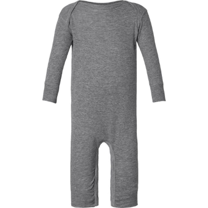 Custom Infant Long Legged Baby Rib Bodysuit Granite Heather