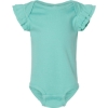 Custom Infant Flutter Sleeve Baby Rib Bodysuit Saltwater