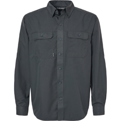 Custom Mens Crossroad Woven Shirt Charcoal