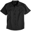 Custom Mens Crossroad Woven Short Sleeve Shirt Charcoal