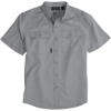 Custom Mens Crossroad Woven Short Sleeve Shirt Grey