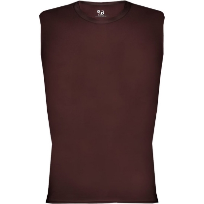 Custom Mens Pro-Compression Sleeveless T-Shirt Maroon