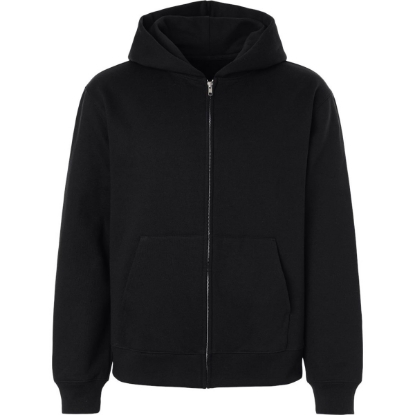 Custom Unisex 10 oz Full-Zip Hoodie Sweatshirt Black