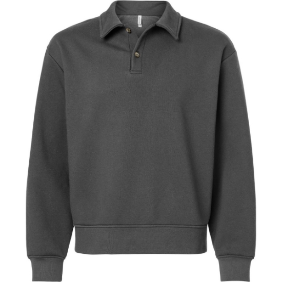 Custom Unisex 10 oz. Heavyweight Polo Sweatshirt Asphalt