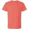 Custom Mens Gold Soft Touch T-Shirt Heather Coral