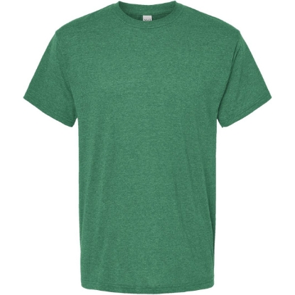 Custom Mens Gold Soft Touch T-Shirt Heather Kelly Green