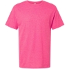 Custom Mens Gold Soft Touch T-Shirt Neon Pink