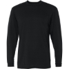 Custom Mens B-Tech Cotton-Feel Long Sleeve T-Shirt Black
