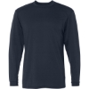 Custom Mens B-Tech Cotton-Feel Long Sleeve T-Shirt Navy