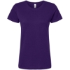 Custom Womens Gold Soft Touch T-Shirt Purple