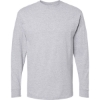 Custom Unisex Gold Soft Touch Long Sleeve T-Shirt Athletic Grey