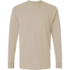 Custom Unisex Gold Soft Touch Long Sleeve T-Shirt Sand