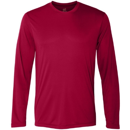Custom Unisex Cool DRI® Long Sleeve Performance T-Shirt Deep Red