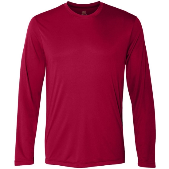 Custom Unisex Cool DRI® Long Sleeve Performance T-Shirt Deep Red