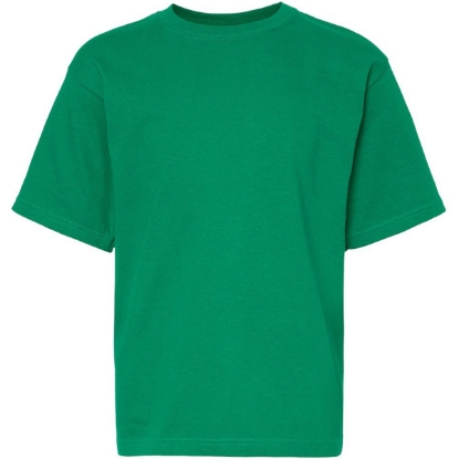 Custom Youth Gold Soft Touch T-Shirt Fine Kelly Green