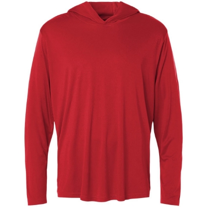 Custom Unisex Pro-Lock Performance Hooded Long Sleeve T-Shirt Red
