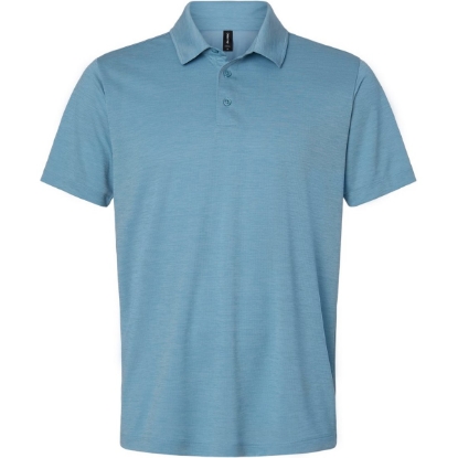 Custom Mens Pro-Lock Performance Mélange Polo Cloud Blue Melange