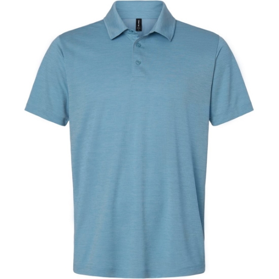Custom Mens Pro-Lock Performance Mélange Polo Cloud Blue Melange