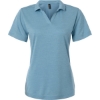 Custom Womens Pro-Lock Performance Mélange Polo Cloud Blue Melange
