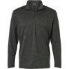 Custom Mens Pro-Lock Performance Mélange Quarter-Zip Pullover Black Melange