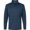 Custom Mens Pro-Lock Performance Mélange Quarter-Zip Pullover Navy Melange