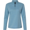 Custom Womens Pro-Lock Performance Mélange Quarter-Zip Pullover Cloud Blue Melange