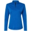 Custom Womens Pro-Lock Performance Mélange Quarter-Zip Pullover Royal Melange
