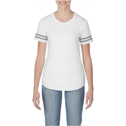 Custom Women’s Victory T-Shirt White/ Graphite Heather