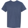 Custom Unisex USA-Made 50/50 Fine Jersey T-Shirt Heather Navy