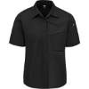 Custom Womens Poplin Airflow Cook Shirt with OilBlok Black