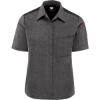 Custom Womens Poplin Airflow Cook Shirt with OilBlok Charcoal/ Black