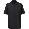 Custom Womens Mimix™ Short Sleeve Cook Shirt with OilBlok Black
