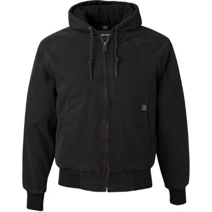 Custom Mens Tall Cheyenne Boulder Cloth™ Hooded Jacket with Tricot Quilt Lining Black