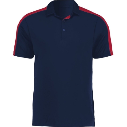 Custom Mens Two-Tone Vital Polo Navy/ Scarlet