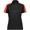 Custom Womens Two-Tone Vital Polo Black/ Orange