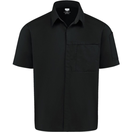 Custom Poplin Airflow Cook Shirt with OilBlok Black
