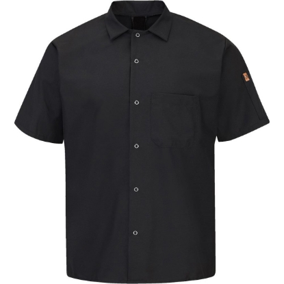 Custom Mimix™ Short Sleeve Cook Shirt with OilBlok Black