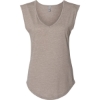 Custom Womens Festival Sleeveless Deep V-Neck T-Shirt Ash