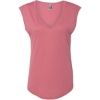 Custom Womens Festival Sleeveless Deep V-Neck T-Shirt Smoked Paprika