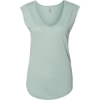 Custom Womens Festival Sleeveless Deep V-Neck T-Shirt Stonewash Green