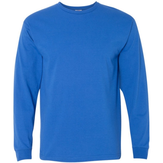 Custom Unisex USA-Made Long Sleeve T-Shirt Royal Blue