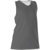 Custom Womens Reversible Racerback Tank Charcoal/ White