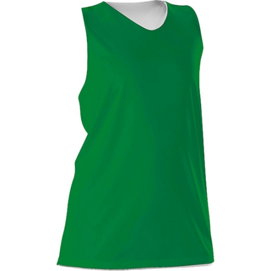 Custom Womens Reversible Racerback Tank Kelly/ White