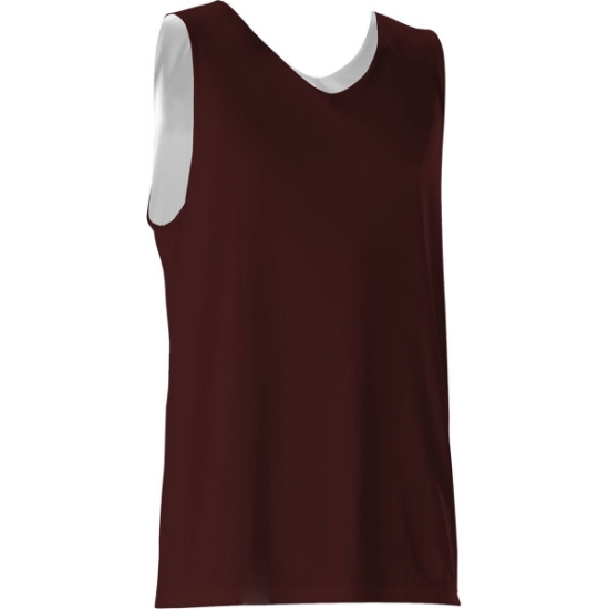 Custom Youth Reversible Tank Maroon/ White