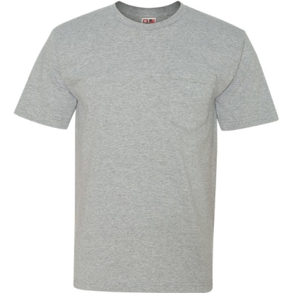Custom Unisex USA-Made Midweight Pocket T-Shirt Dark Ash