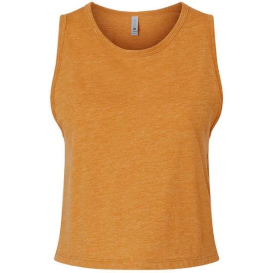 Custom Womens Festival Crop Tank Antique Gold